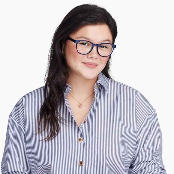 WARBY PARKER "Whalen" Lapis Crystal No-Rx Non-Prescription Blue Light Glasses - Picture 12 of 13